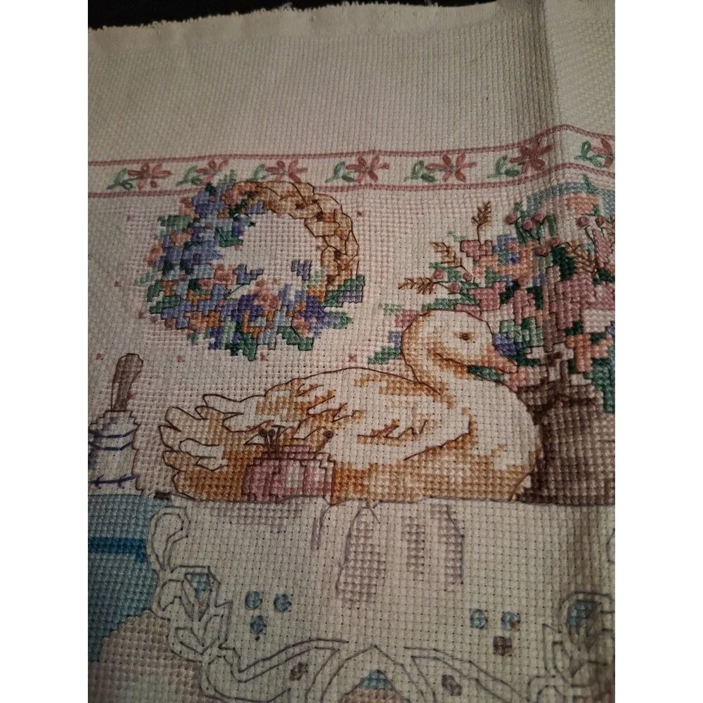 Cross Stitch Canvas Vintage Dimensions Completed  